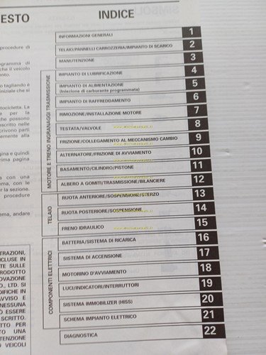 HONDA CB 1100 SF 1999 manuale officina ITALIANO originale