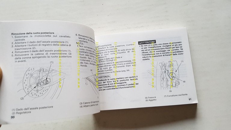 Honda CB 1100 SF 1999 manuale uso manutenzione libretto ITALIANO …