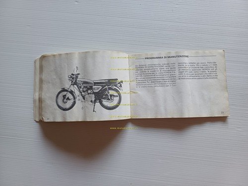 Honda CB 125 Italia manuale uso manutenzione originale ITALIANO