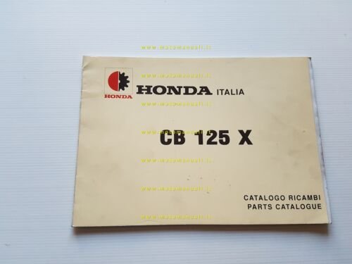 Honda CB 125 X 1980 catalogo ricambi originale spare parts …