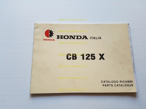 Honda CB 125 X 1980 catalogo ricambi originale spare parts …