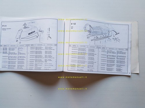 Honda CB 125 X 1980 catalogo ricambi originale spare parts …