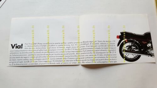 Honda CB 125 X 1983 depliant originale italiano brochure