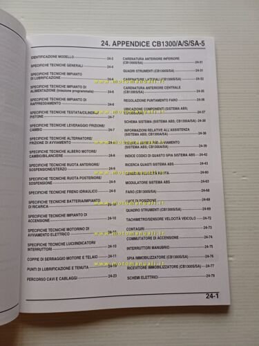 Honda CB 1300-A-S-SA VARIANTI 2005 manuale officina ITALIANO originale