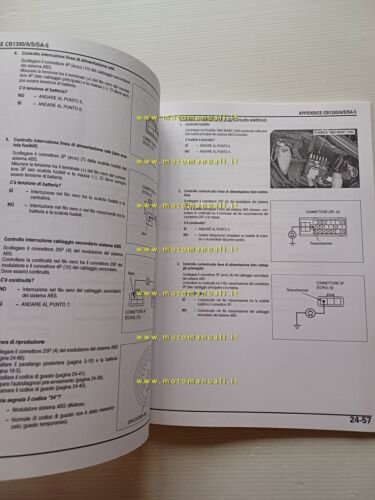 Honda CB 1300-A-S-SA VARIANTI 2005 manuale officina ITALIANO originale