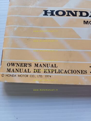 HONDA CB 200 1974 manuale uso manutenzione libretto originale INGLESE
