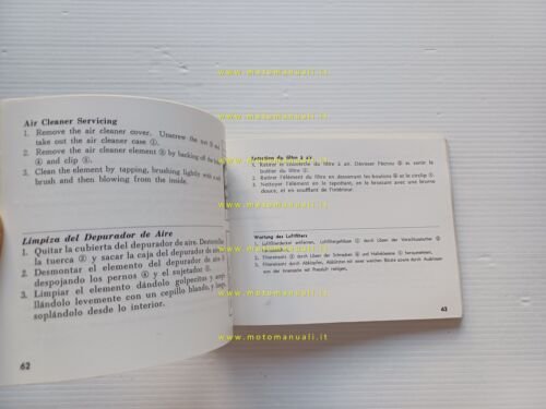 HONDA CB 200 1974 manuale uso manutenzione libretto originale INGLESE