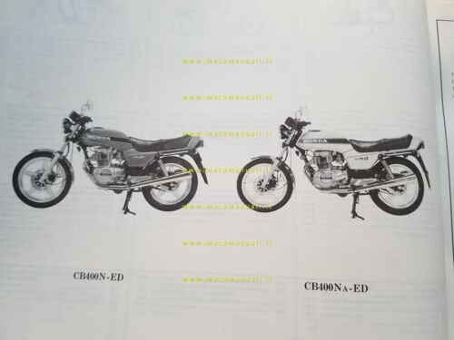 Honda CB 250 N - CB 400 N 1980 catalogo …