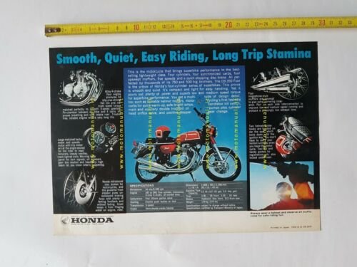 Honda CB 350 Four 1972 depliant INGLESE moto originale epoca …