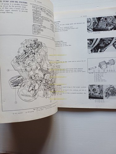 HONDA CB 350 Four 1973 manuale officina inglese originale workshop …