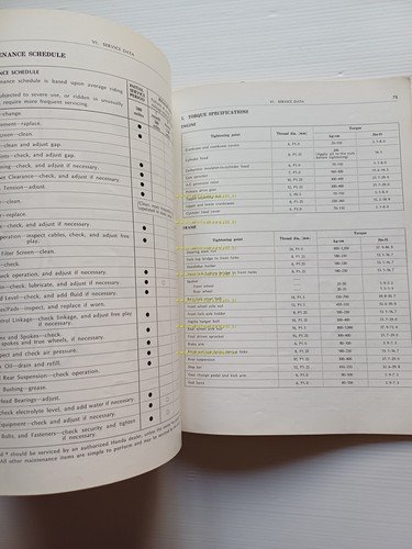 HONDA CB 350 Four 1973 manuale officina inglese originale workshop …