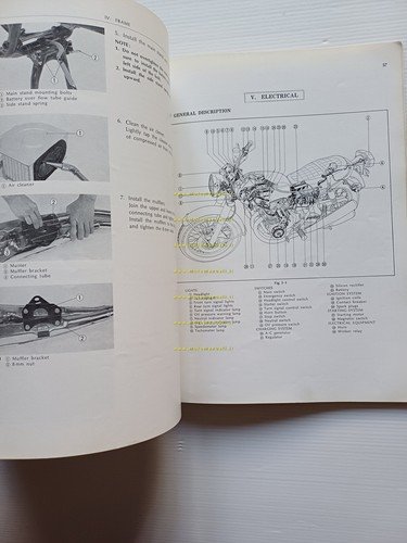 HONDA CB 350 Four 1973 manuale officina inglese originale workshop …