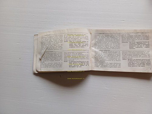 Honda CB 350 Four 1973 manuale uso manutenzione libretto originale …