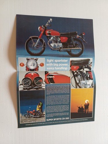 Honda CB 350 K3 Super Sports 1971 depliant originale inglese