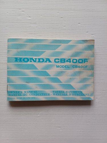 Honda CB 400 Four 1974 Manuale Uso Manutenzione Libretto italiano …