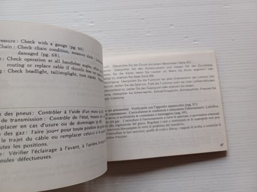 Honda CB 400 Four 1974 Manuale Uso Manutenzione Libretto italiano …