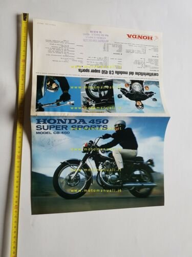 Honda CB 450 K1 Super Sports DOHC 1969 depliant italiano …