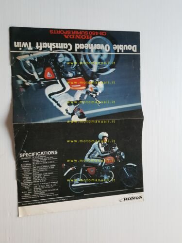 Honda CB 450 K5 1972 depliant inglese originale