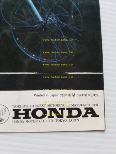 Honda CB 450 K5 1972 depliant inglese originale
