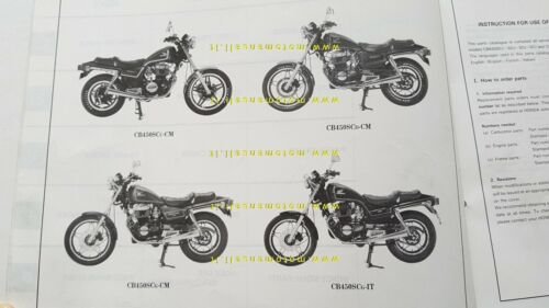HONDA CB 450 SC 1985 catalogo ricambi ORIGINALE spare parts …