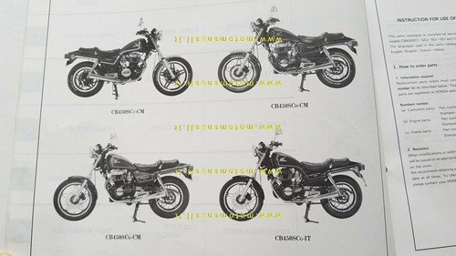 HONDA CB 450 SC 1985 catalogo ricambi ORIGINALE spare parts …