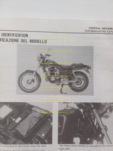 HONDA CB 450 SC 1986 manuale officina ITALIANO originale