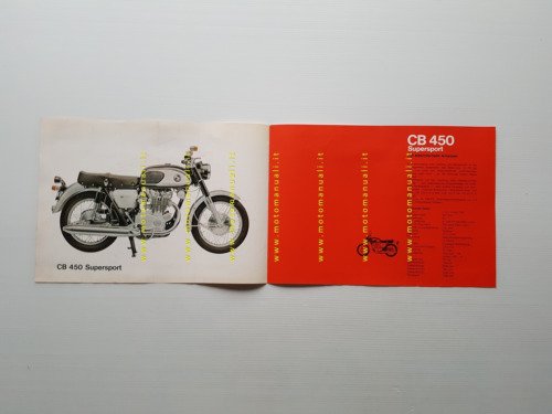 Honda CB 450 Supersport 1965 depliant originale tedesco