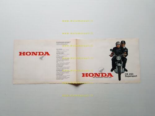 Honda CB 450 Supersport 1965 depliant originale tedesco