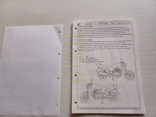 Honda CB 500 1994 presentazione per la rete vendita originale
