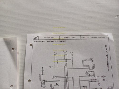 Honda CB 500 1994 presentazione per la rete vendita originale