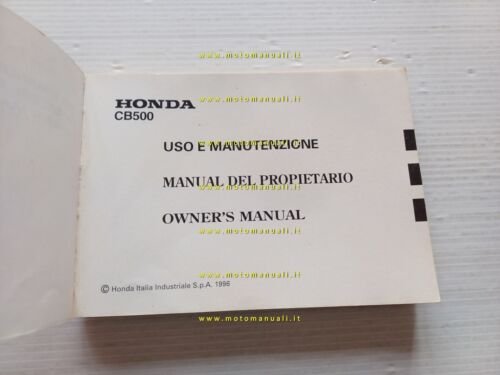 Honda CB 500 1995 manuale uso manutenzione libretto istruzioni originale