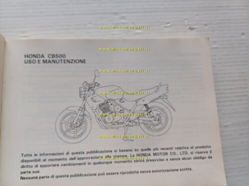 Honda CB 500 1995 manuale uso manutenzione libretto istruzioni originale