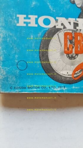 Honda CB 500 Four K1 1972 manuale uso manutenzione INGLESE …