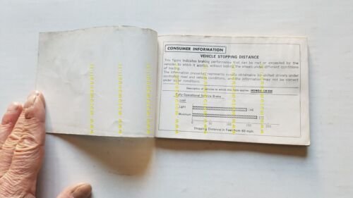 Honda CB 500 Four K1 1972 manuale uso manutenzione INGLESE …