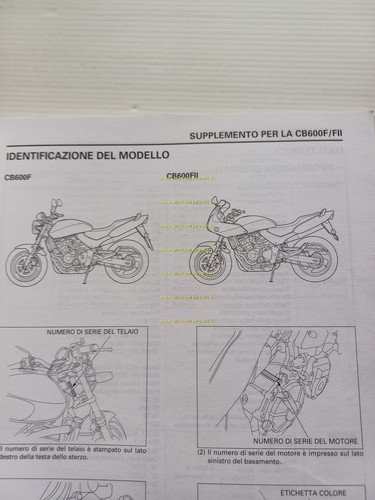 Honda CB 600 F- F II VARIANTI 2000 manuale officina …