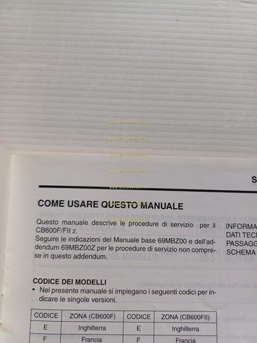 Honda CB 600 F- F II VARIANTI 2002 manuale officina …