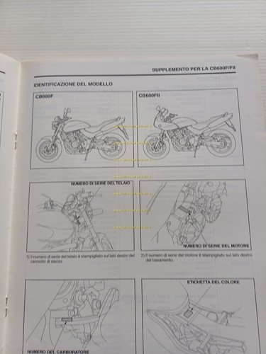 Honda CB 600 F- F II VARIANTI 2002 manuale officina …