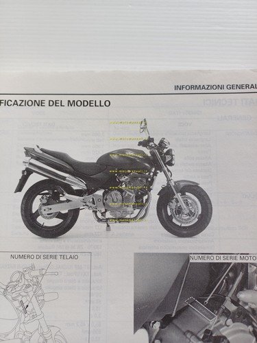 HONDA CB 600 F 1998 manuale officina ITALIANO originale