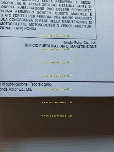 HONDA CB 600 F 2005 manuale officina originale TESTO ITALIANO