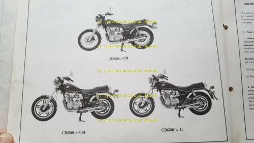 HONDA CB 650 - CB 650 C 1980 catalogo ricambi …