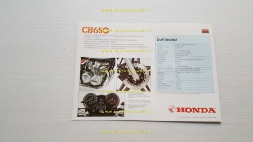 Honda CB 650 1981 depliant italiano originale