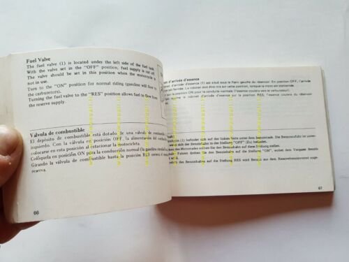 Honda CB 650 C 1980 manuale uso inglese originale owner's …