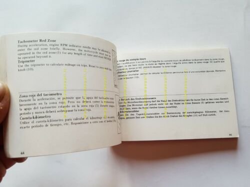 Honda CB 650 C 1980 manuale uso inglese originale owner's …