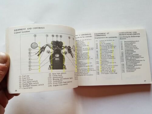 Honda CB 650 C 1980 manuale uso inglese originale owner's …