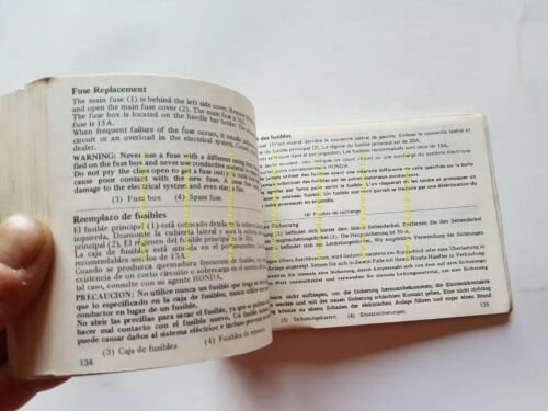 Honda CB 650 C 1980 manuale uso inglese originale owner's …