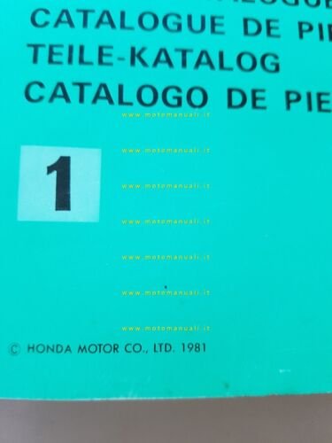 HONDA CB 650 SC 1981 catalogo ricambi ORIGINALE Spare Parts …