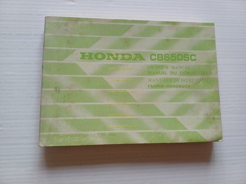 Honda CB 650 SC 1984 manuale uso manutenzione italiano originale
