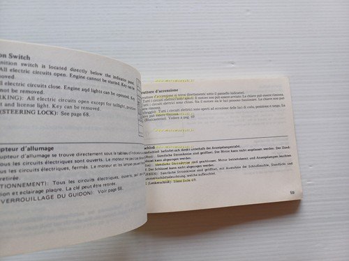 Honda CB 650 SC 1984 manuale uso manutenzione italiano originale