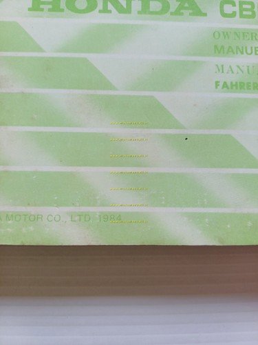 Honda CB 650 SC 1984 manuale uso manutenzione italiano originale