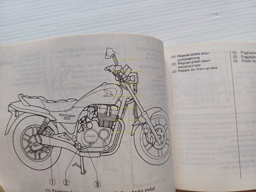 Honda CB 650 SC 1984 manuale uso manutenzione italiano originale